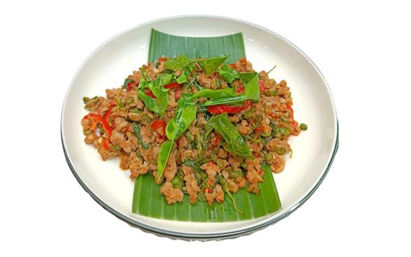 45. Stir Fried Pork with Basil / Pad Kra Prow